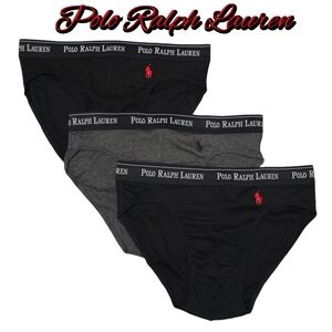 Polo Ralph Lauren Black and Gray  Bikini Briefs Men's LG